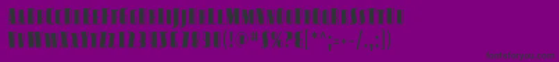 フォントAvondaleScCond – 紫の背景に黒い文字