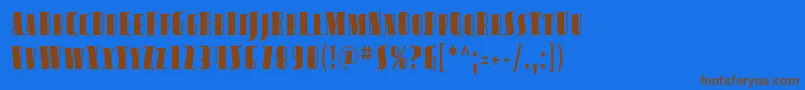 AvondaleScCond Font – Brown Fonts on Blue Background
