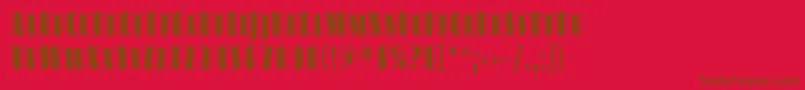 AvondaleScCond Font – Brown Fonts on Red Background