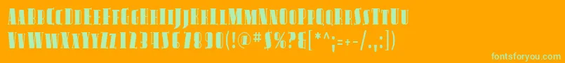 AvondaleScCond Font – Green Fonts on Orange Background