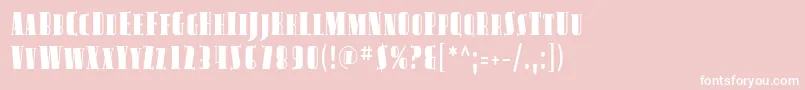 AvondaleScCond Font – White Fonts on Pink Background