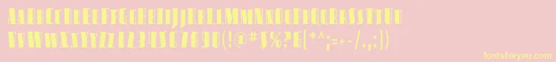 Шрифт AvondaleScCond – жёлтые шрифты на розовом фоне