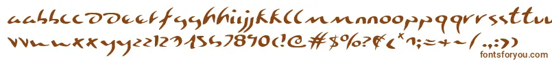 EagleclawExpanded-fontti – ruskeat fontit valkoisella taustalla