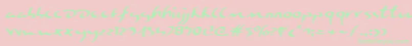 EagleclawExpanded Font – Green Fonts on Pink Background