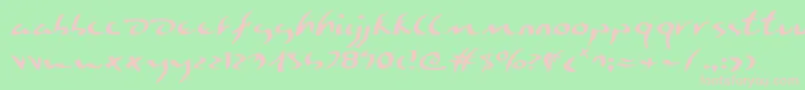 EagleclawExpanded Font – Pink Fonts on Green Background