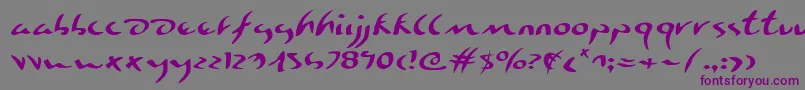 Шрифт EagleclawExpanded – фиолетовые шрифты на сером фоне