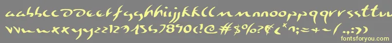 EagleclawExpanded Font – Yellow Fonts on Gray Background