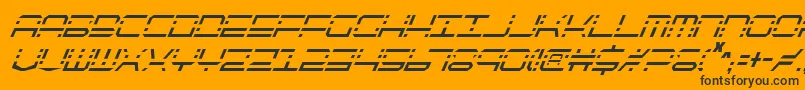 Więcej informacji o czcionce QuickquickCondensedItalic Czcionka QuickquickCondensedItalic – czarne czcionki na pomarańczowym tle