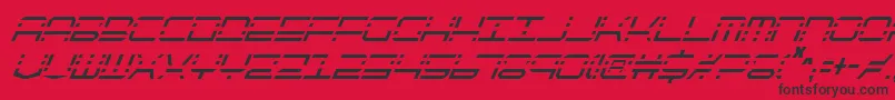 QuickquickCondensedItalic Font – Black Fonts on Red Background