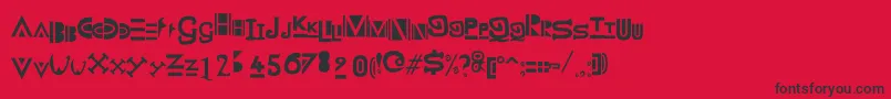 ZanyWhateverItMeans Font – Black Fonts on Red Background