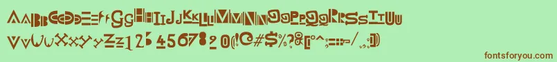 ZanyWhateverItMeans Font – Brown Fonts on Green Background