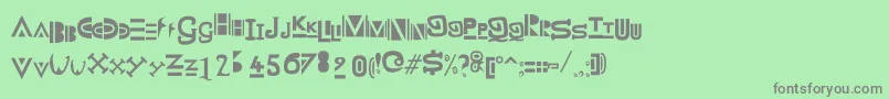 ZanyWhateverItMeans Font – Gray Fonts on Green Background