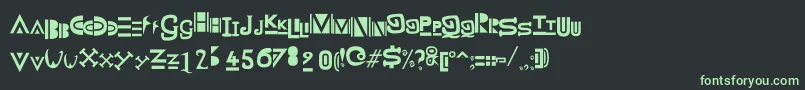 ZanyWhateverItMeans Font – Green Fonts on Black Background