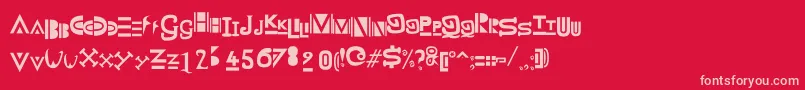 ZanyWhateverItMeans Font – Pink Fonts on Red Background