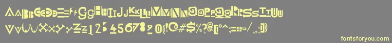 ZanyWhateverItMeans Font – Yellow Fonts on Gray Background