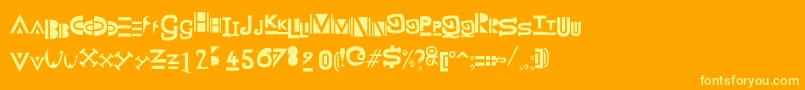 ZanyWhateverItMeans Font – Yellow Fonts on Orange Background