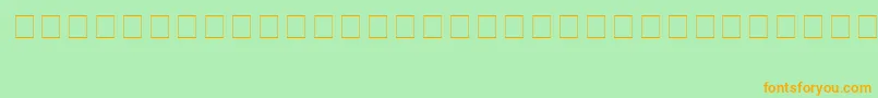 フォントAc2Banner1 – オレンジの文字が緑の背景にあります。