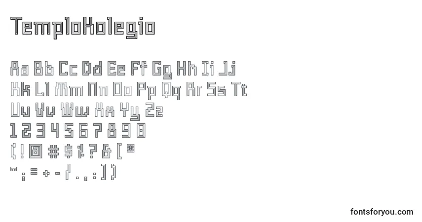 Шрифт TemploKolegio – алфавит, цифры, специальные символы