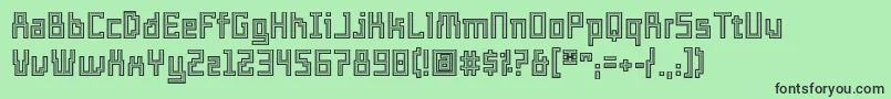 TemploKolegio Font – Black Fonts on Green Background