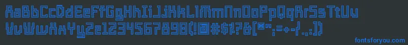 TemploKolegioフォントについての詳細 フォントTemploKolegio – 黒い背景に青い文字