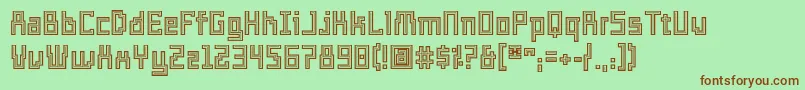 TemploKolegio Font – Brown Fonts on Green Background