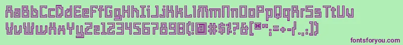 TemploKolegio Font – Purple Fonts on Green Background