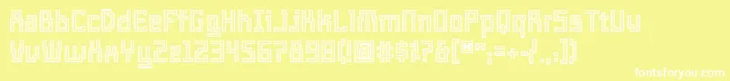 TemploKolegio Font – White Fonts on Yellow Background