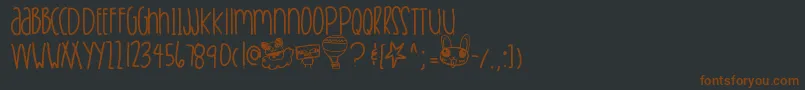 Breakfromtoronto-fontti – ruskeat fontit mustalla taustalla
