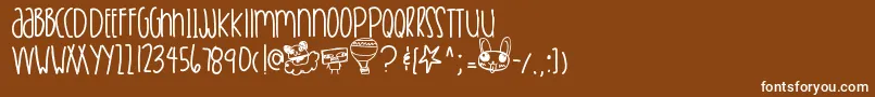 Шрифт Breakfromtoronto – белые шрифты на коричневом фоне