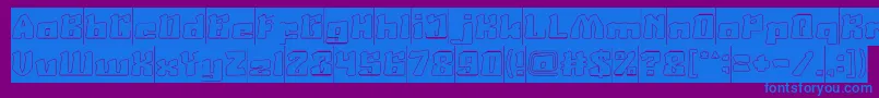 More about AgeOfScienceAndTechnologyHollowInverse Font AgeOfScienceAndTechnologyHollowInverse Font – Blue Fonts on Purple Background