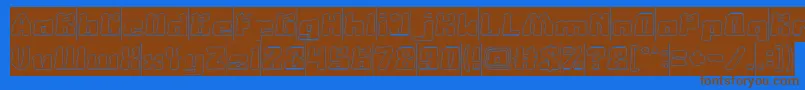 More about AgeOfScienceAndTechnologyHollowInverse Font AgeOfScienceAndTechnologyHollowInverse Font – Brown Fonts on Blue Background