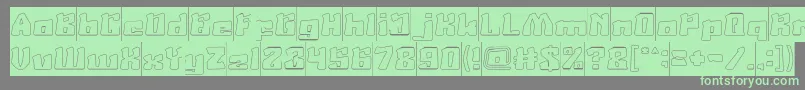 fuente AgeOfScienceAndTechnologyHollowInverse – Fuentes Verdes Sobre Fondo Gris