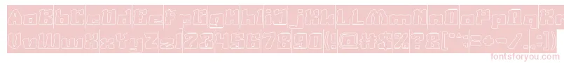 AgeOfScienceAndTechnologyHollowInverse Font – Pink Fonts on White Background