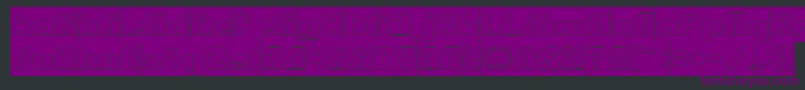 AgeOfScienceAndTechnologyHollowInverse-fontti – violetit fontit mustalla taustalla