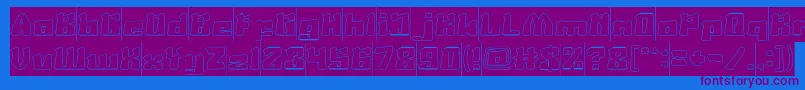fuente AgeOfScienceAndTechnologyHollowInverse – Fuentes Moradas Sobre Fondo Azul