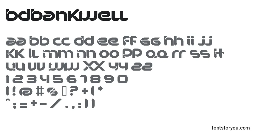 BdBankwell-fontti – aakkoset, numerot, erikoismerkit