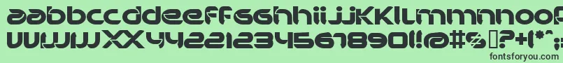 Czcionka BdBankwell – czarne czcionki na zielonym tle
