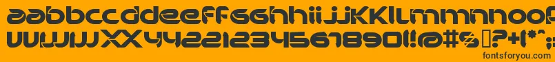 Шрифт BdBankwell – чёрные шрифты на оранжевом фоне