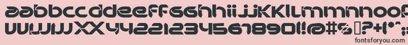 フォントBdBankwell – ピンクの背景に黒い文字