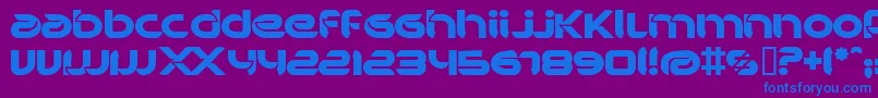 Шрифт BdBankwell – синие шрифты на фиолетовом фоне