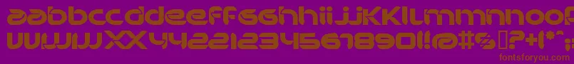 フォントBdBankwell – 紫色の背景に茶色のフォント