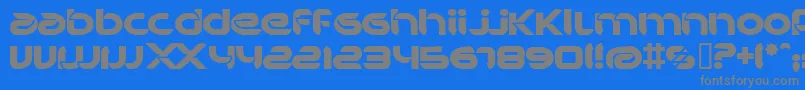 BdBankwell-fontti – harmaat kirjasimet sinisellä taustalla