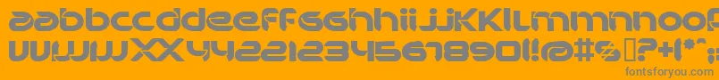 Fonte BdBankwell – fontes cinzas em um fundo laranja