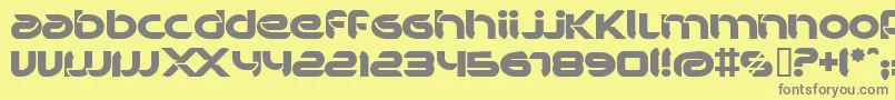 フォントBdBankwell – 黄色の背景に灰色の文字