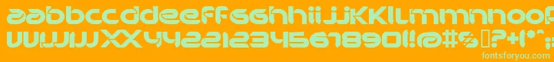 Шрифт BdBankwell – зелёные шрифты на оранжевом фоне