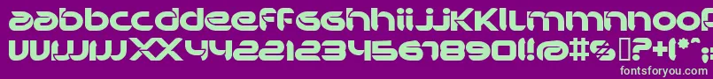 フォントBdBankwell – 紫の背景に緑のフォント