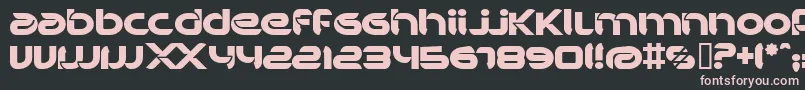 BdBankwell-fontti – vaaleanpunaiset fontit mustalla taustalla