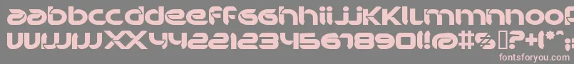 Czcionka BdBankwell – różowe czcionki na szarym tle