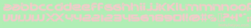 Fonte BdBankwell – fontes rosa em um fundo verde