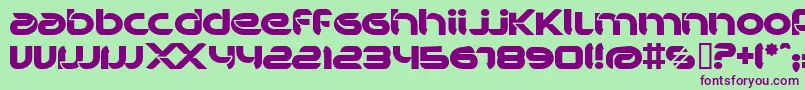 BdBankwell Font – Purple Fonts on Green Background